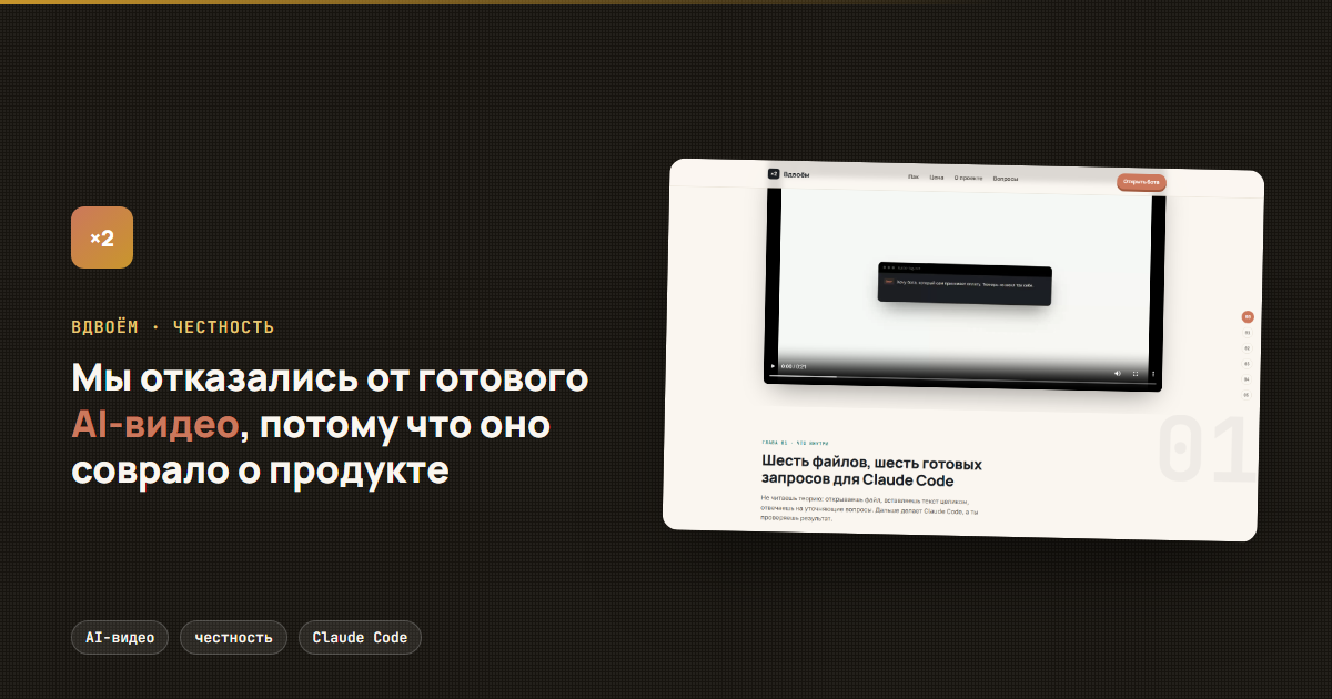 Мы отказались от готового AI-видео