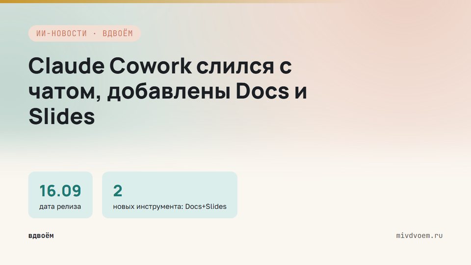 Чат Claude и Cowork объединили в одно приложение