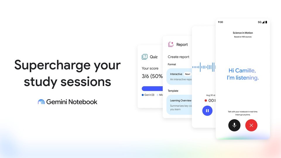 Gemini Notebook научился говорить по конспектам